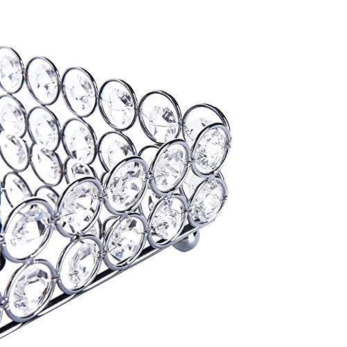 Marigold Stores Rectangle Clear Beaded Glass Crystal Rectangular Tray for Home Decor with Strong Metal Base & Reflective Mirrored Top/Home Decoration/Gift/Jewelry Organizer. - Image 5