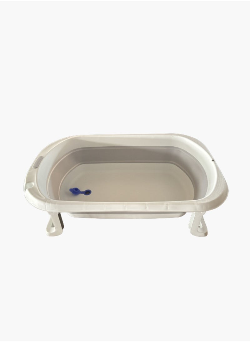Moms Magic Portable Foldable Baby Bathtub with Color-Changing Water Plug | Easy to Clean & Comfortable for Babies to Sit or Lie | Lightweight & Compact Design  - Image 1