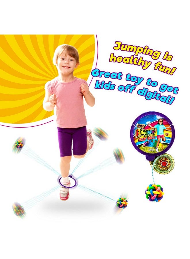Ja-Ru JA-RU Rainbow Jump Skip Ball Game (1 Unit) Ankle Ring Skip Ball for Kids, Girls and Boys. Skipping & Jumping Indoor Sport and Outdoor Games Leg & Foot Jump Rope Toys. 777-1s - Image 2