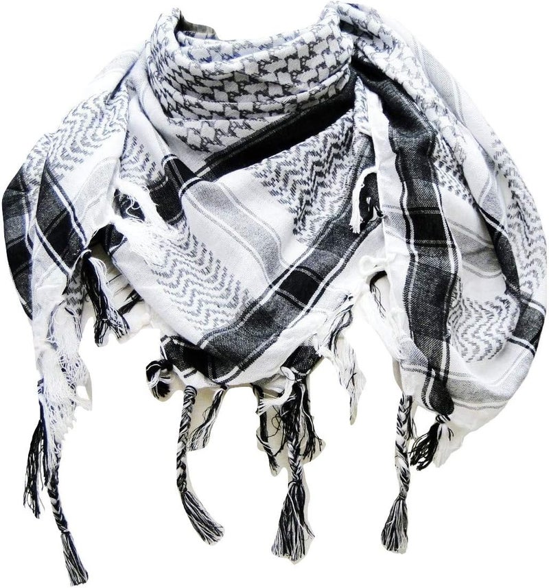 Tapp Collections Premium Shemagh Head Neck Scarf - Black and White - Image 1