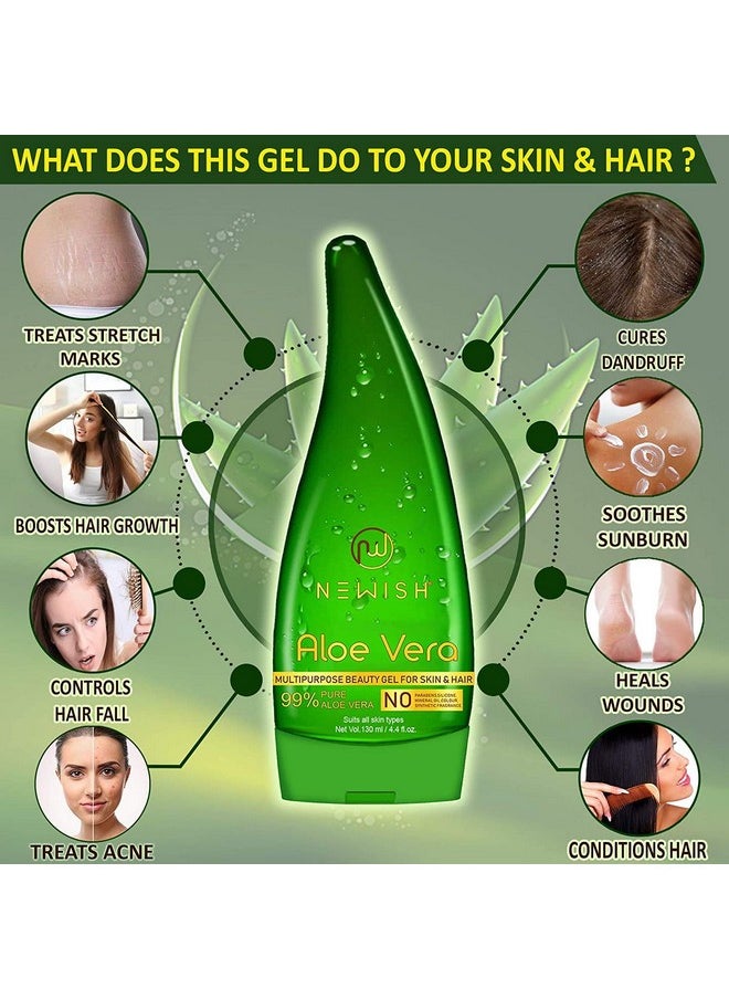 99% Pure Aloe Vera Gel For Face, Skin & Hair - 130Ml | Ultimate Gel For Glowing Skin | For Both Men And Women - pzsku/Z59B66080C1B2ECD603B8Z/45/_/1735816784/b2d43912-660e-43da-81d2-6f6e2bae7a7c