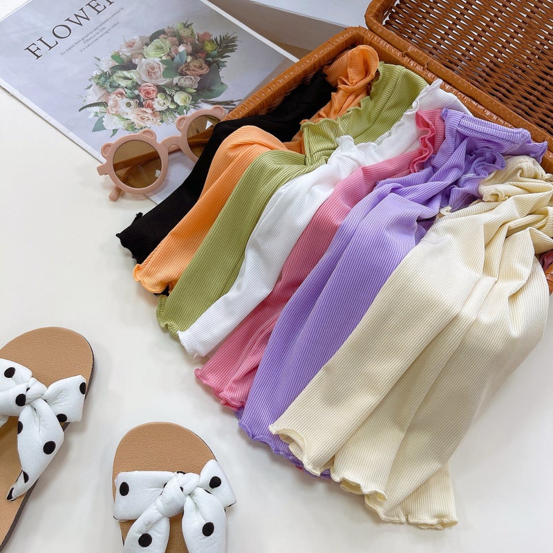Ice Silk Girls' Summer Lace T-Shirt Children'S Korean-Style All-Match Vest Children'S Lightweight Breathable Sleeveless Top For Baby - Image 4