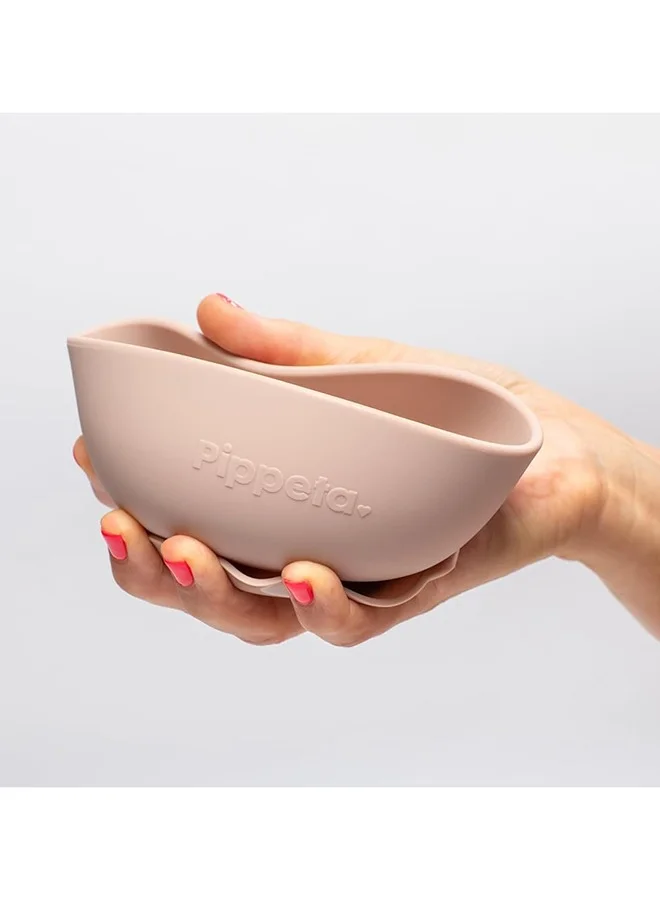 Pippeta Silicone Suction Bowl, Non-Slip Baby Suction Bowl For Babies And Toddlers, 100% Food Grade Silicone, Unbreakable, Dishwasher And Microwave Safe Meadow Green