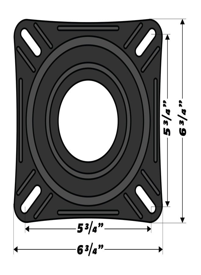 Wise 8WD7S Heavy Duty 7" Boat Seat Swivel, Black Powder Coated - Image 3