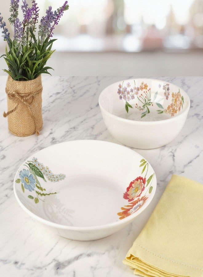 Fitz & Floyd Fitz and Floyd Meadow Floral Set of 2 Serving Bowls, 10.5 inch, 8.5 Inch - Image 5