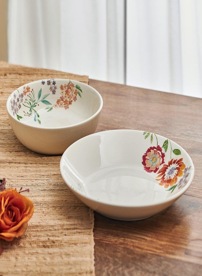 Fitz & Floyd Fitz and Floyd Meadow Floral Set of 2 Serving Bowls, 10.5 inch, 8.5 Inch - Image 3