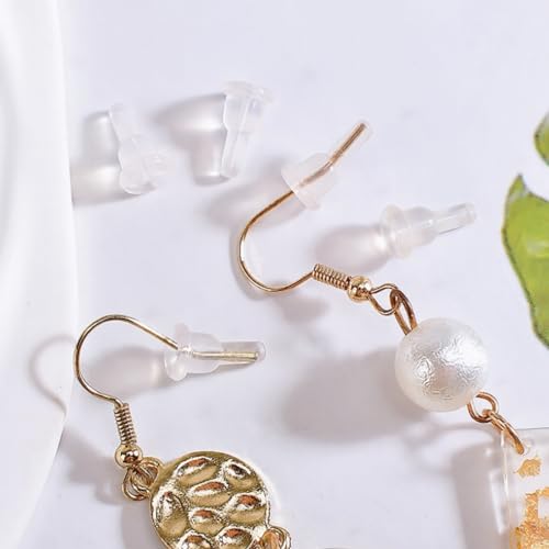 KASBEE Silicone Earring Backs, Full Cover, 20PCS Clear Earring Backs Replacements, Hypoallergenic Earring Stoppers, Soft Ear Backings for Studs Hook Earrings - Image 3