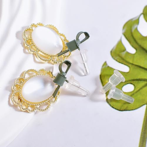KASBEE Silicone Earring Backs, Full Cover, 20PCS Clear Earring Backs Replacements, Hypoallergenic Earring Stoppers, Soft Ear Backings for Studs Hook Earrings - Image 2