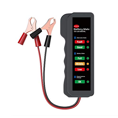 KINGBOLEN 12V car Battery Tester, Alternator Tester Automotive,Battery Checker, Analyzer to Check alternator & Battery Charging System,LED Indication - Image 1