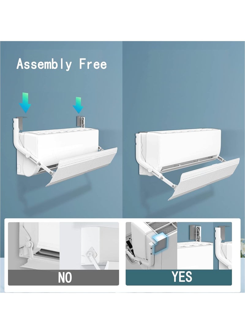 RYNX Ac Air Flow Deflector,Adjustable,Air Conditioner Deflector,Retractable,Quick Installation,No Punching,Filter Air,موزع هواء مكيف سبليت Wall Mounted Air Conditioning Special(57-105cm)  - Image 3