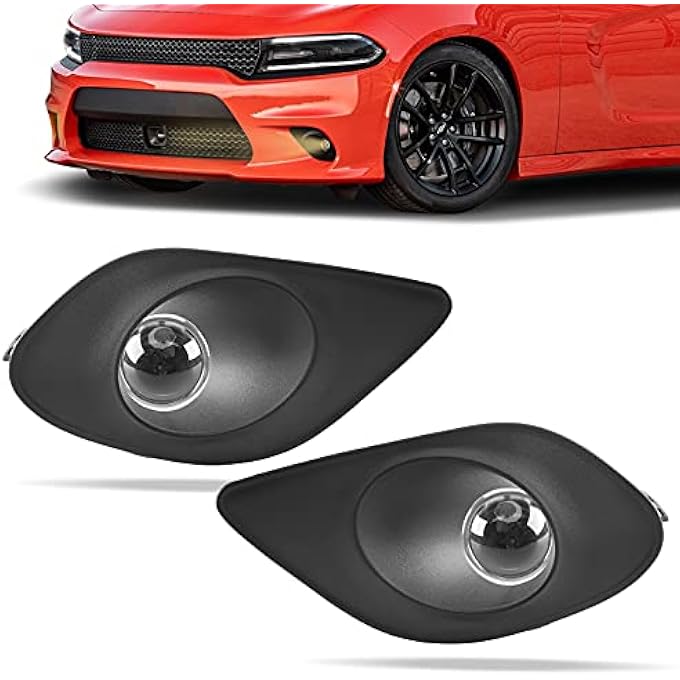 DLAA Fog Lights For Dodge Charger 2018 2019 2020 2021 Front Fog Lamps Kit Car Styling Spot Light With Cables And Switch Clear Lens  1 Pair - Image 2