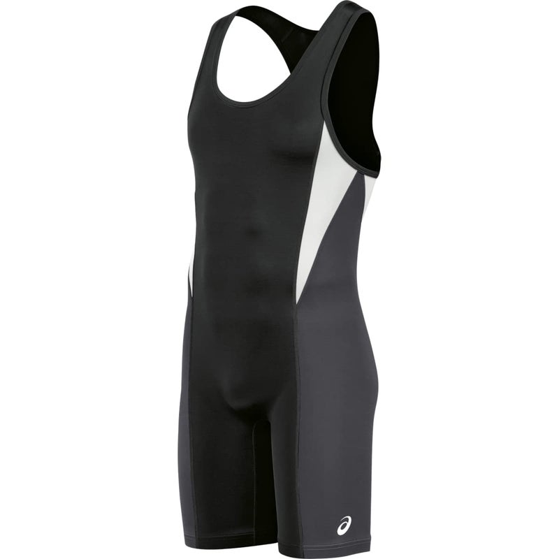 ASICS Legit Wrestling Singlet, Black/Steel Grey, X-Large - Image 3