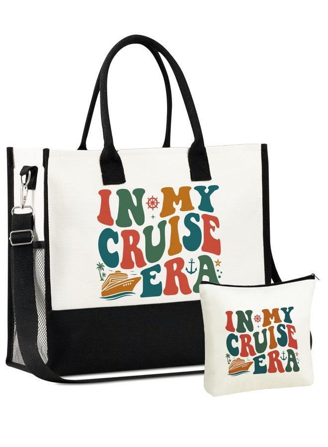 InnoBeta Cruise Gifts for Women, Cruise Essentials for Cruise Lovers, Travel, Travelers, Tote Bag with Top Zipper Closure and Shoulder Strap for Christmas, Birthday - Image 1