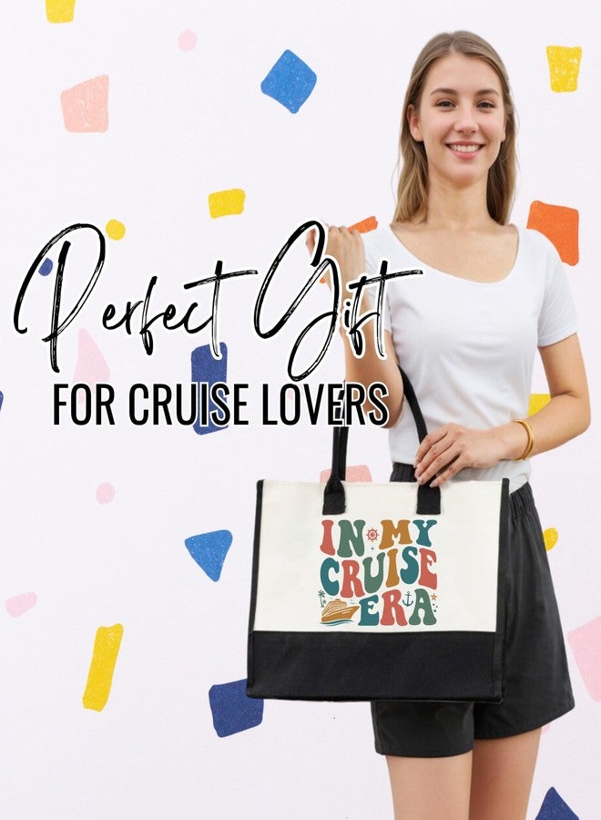 InnoBeta Cruise Gifts for Women, Cruise Essentials for Cruise Lovers, Travel, Travelers, Tote Bag with Top Zipper Closure and Shoulder Strap for Christmas, Birthday - Image 2
