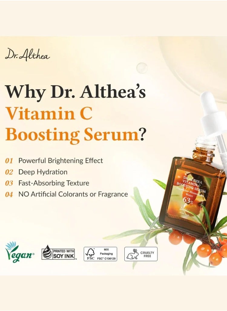 Dr.althea Dr. Althea Vitamin C Boosting Serum – Brightening & Anti-Aging Face Serum, 30ml – Hydrating, Even Skin Tone & Radiant Glow  - Image 4
