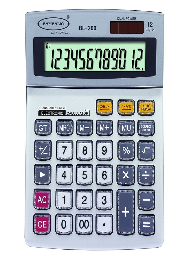 Bambalio 12 Digits BL-200 Big Display Electronic Calculator with 3 Years Warranty. - Image 1