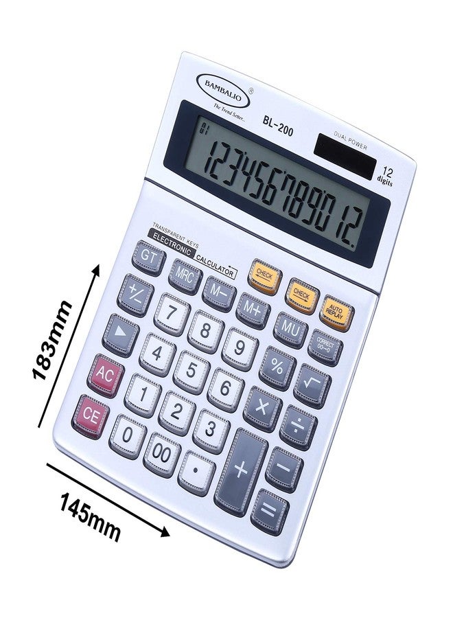 Bambalio 12 Digits BL-200 Big Display Electronic Calculator with 3 Years Warranty. - Image 2