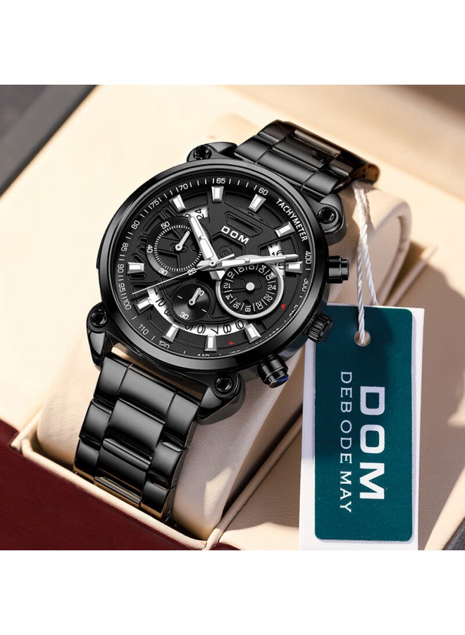 Dom Black Knight Watch For Men, Student Mechanical Style Casual Men's Watch, Top Ten Brand Watches Gift For Boyfriend - Image 1