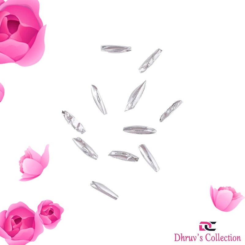 DHRUVS COLLECTION 925 Pure Silver Eleven RiceChawal Ke Daane for Home Decor Pooja Gift Purpose Donation - Image 3
