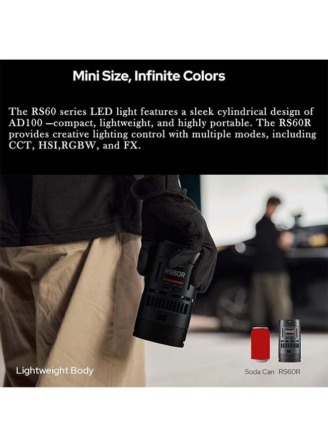 Godox RS60 LED Video Light, Bi-Color Led Monolight, Studio Light Supports DMX/APP Control for Studio Live Streaming Video Recording (RS60Bi) - Image 2