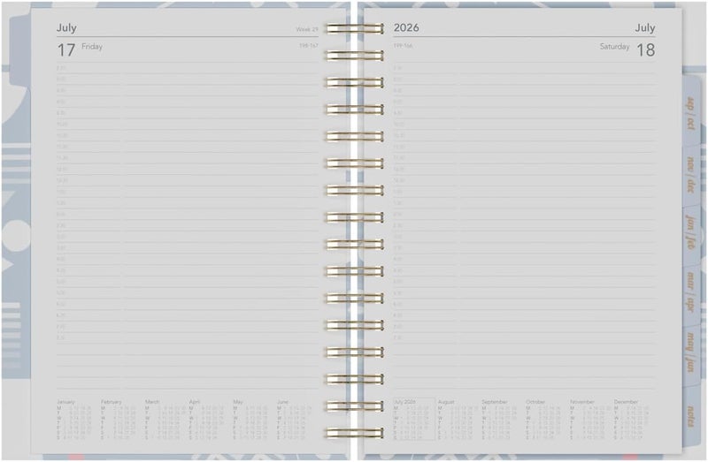 Collins 2026-2027 Mid/Academic Year Planner - 13 Month A5 Day-to-Page - Hard Cover - Collins Debden Scandi Range Light Blue (E-PW51M.57-2627) - Image 4