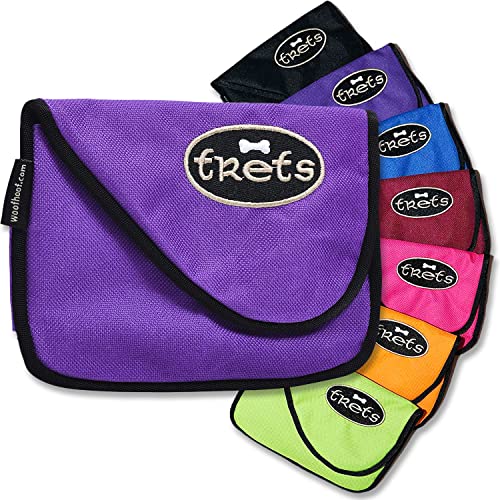 Woofhoof Dog Treat Pouch, Purple Training Treat Pouch - Clip On Dog Treat Holder, Innovative No Spill Design, Magnetic Flap, Expandable Gusset, Made of Durable Nylon, Machine Washable - Image 1