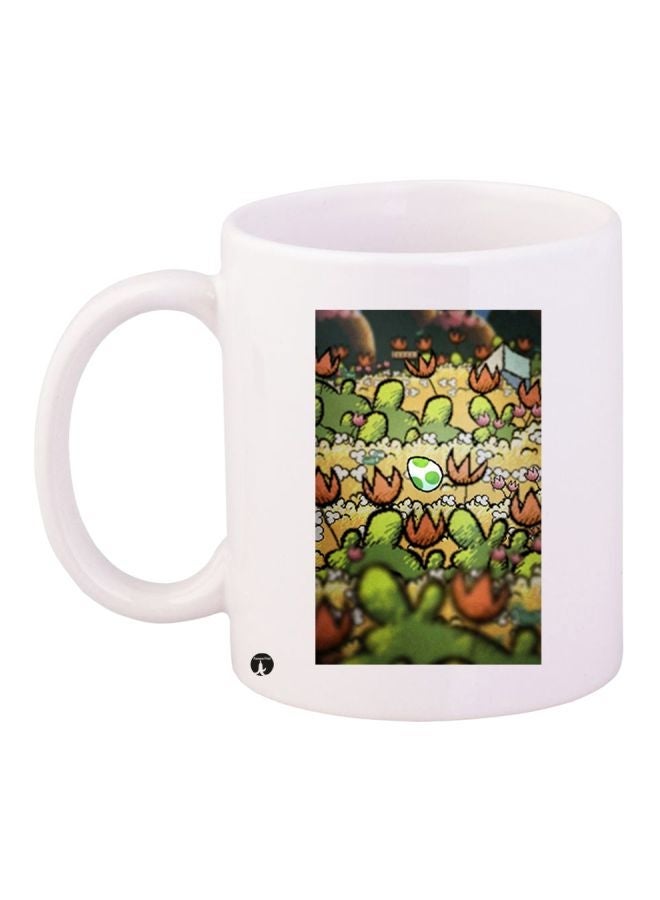 RYN Plants Printed Coffee Mug White/Green/Brown 11ounce