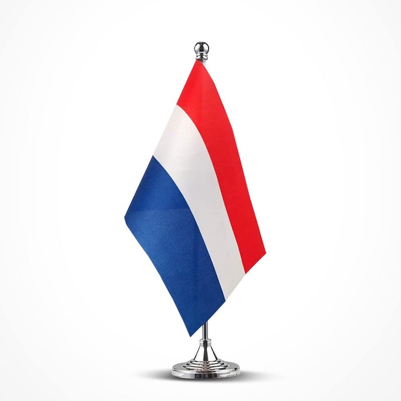 mflagperft Netherlands Flag Dutch Flags, Small Mini Dutch Desk Flag, Used for Table Office Classroom Home Patriotic Events Decorations - Image 1