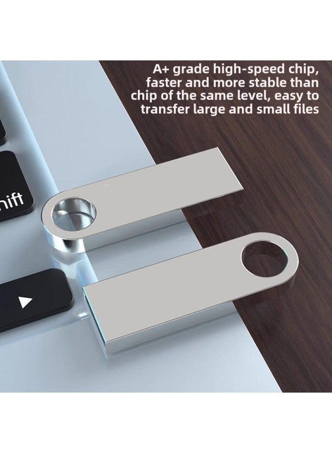 High-speed U Disk 128g Large-capacity Mobile Phone Computer Dual-use 64g Car Student USB 32g Waterproof High-speed-Capacity:Official Standard-Interface:16g Silver 【speed Version】 - Image 3