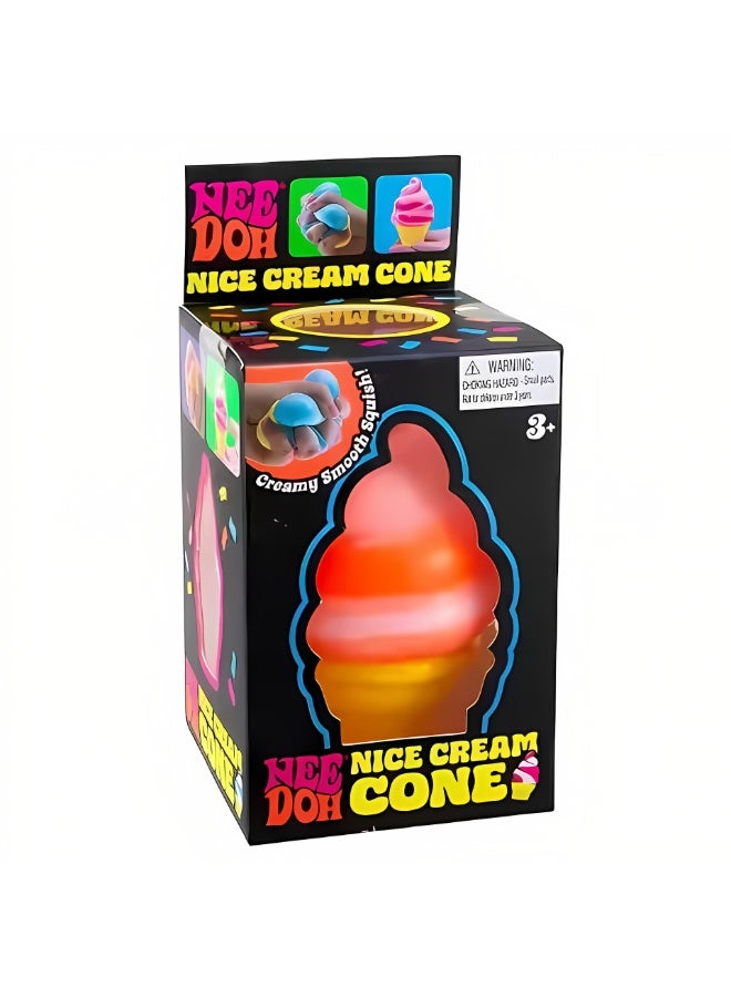 نيدوه لعبة نيدوه آيس كريم قابلة للضغط، لعبة حسية لتخفيف التوتر، غير سامة وناعمة، مناسبة للأطفال والكبار، هدية مثالية للعيد - Image 1