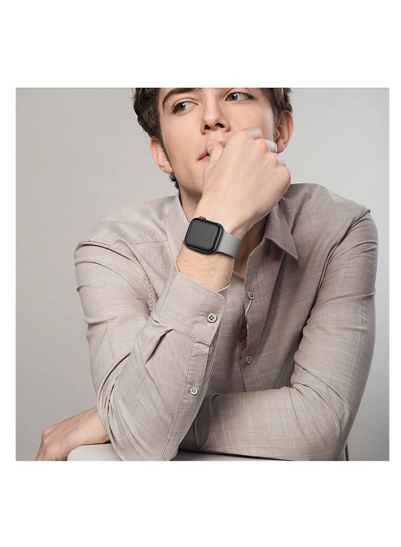 Y&D 6 Pack Sport Bands Compatible with Apple Watch Band 38mm 40mm 41mm 42mm 44mm 45mm, Soft Silicone Waterproof Strap Wristbands iWatch Series 7 5 4 3 2 1 SE (42/44/45 mm) - Image 3