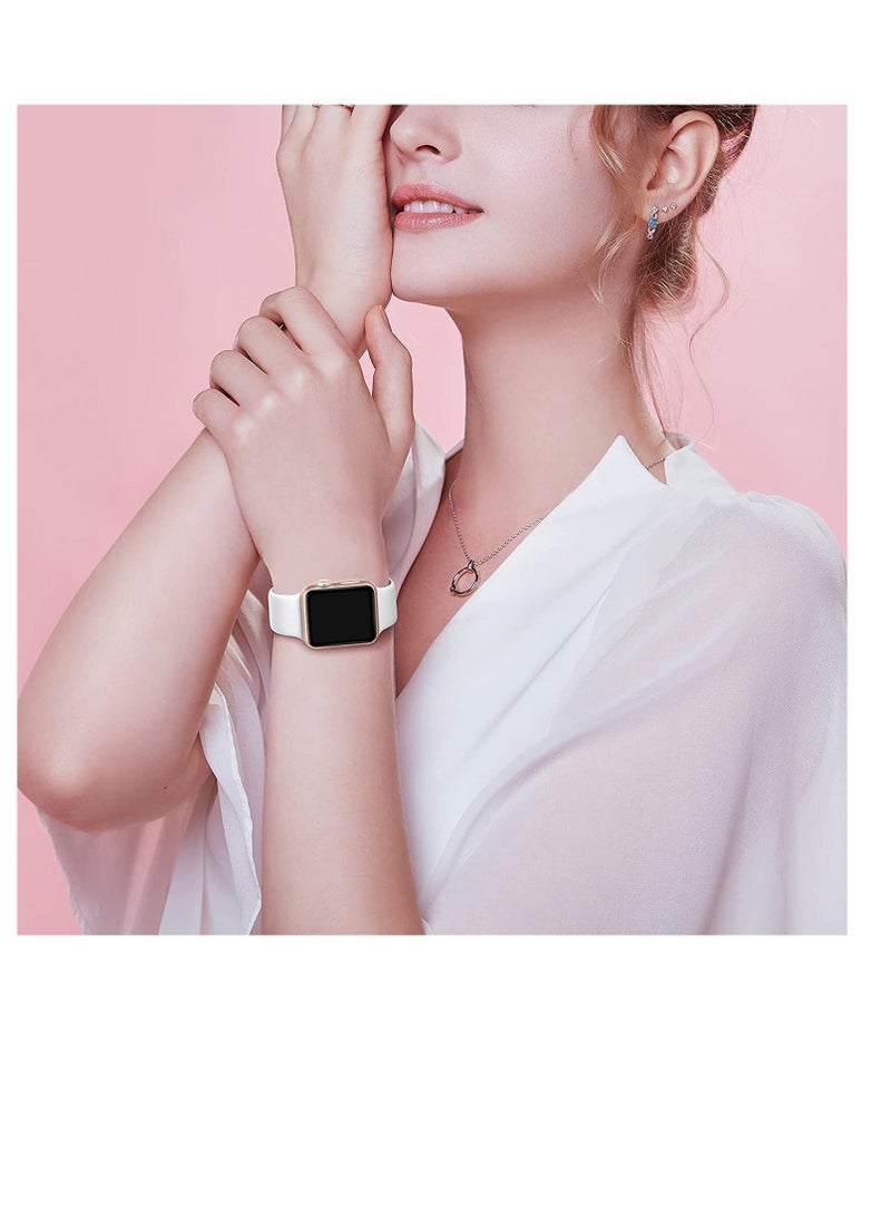 Y&D 6 Pack Sport Bands Compatible with Apple Watch Band 38mm 40mm 41mm 42mm 44mm 45mm, Soft Silicone Waterproof Strap Wristbands iWatch Series 7 5 4 3 2 1 SE (42/44/45 mm) - Image 2