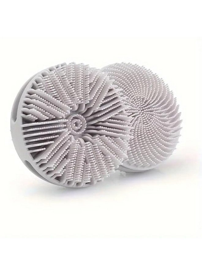 ARUP Double Side Silicone Bath Brush double-sided cyclone bath brush silicone bath brush bath towel artifact double-sided soft silicone bath brush(Multicolor) (Pack of 1) - Image 1