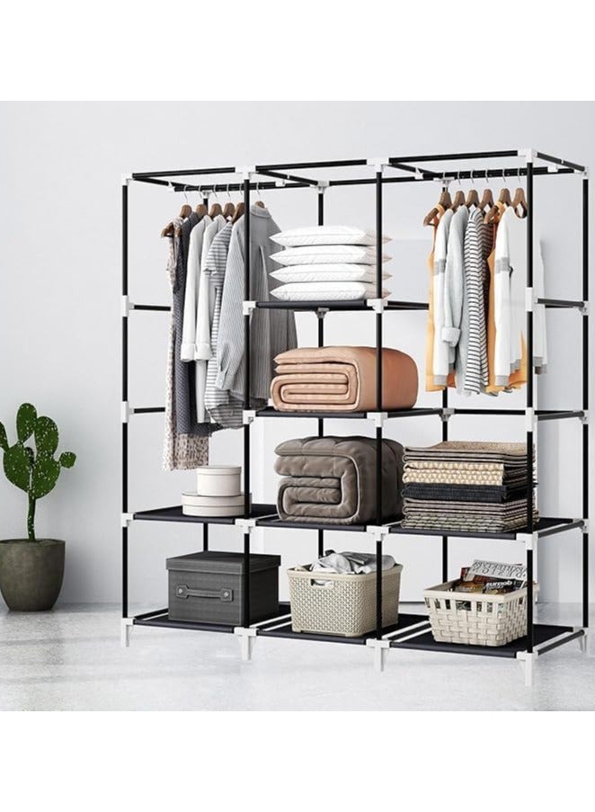 bunca Portable Wardrobe for Bedroom and Living Room (Black) - Image 5