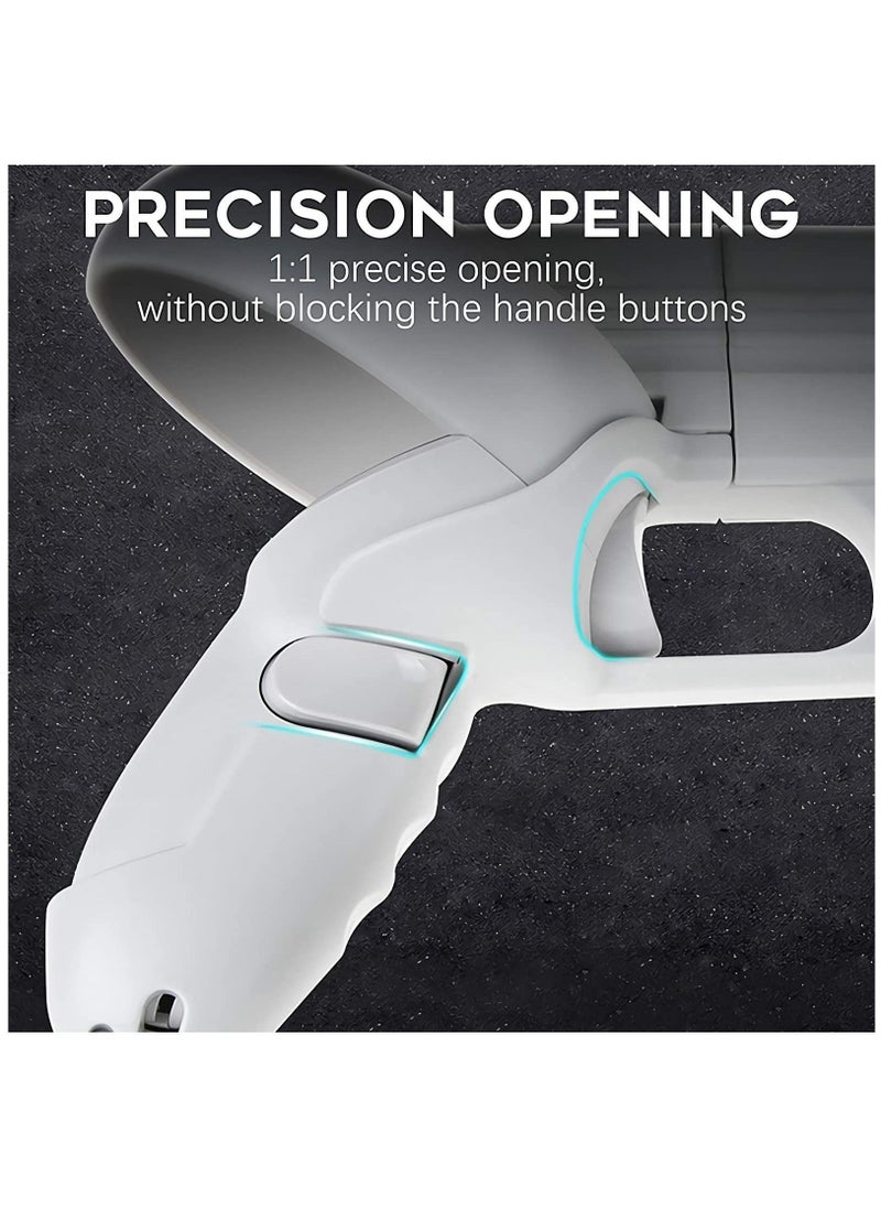 VR Gamepad Compatible with Meta/Oculus Quest 2 Controllers, Grips Accessories VR Gamepad Handle Enhanced FPS Gaming Shooting Experience with Quest 2 Controller, Immersion enhanced interaction.