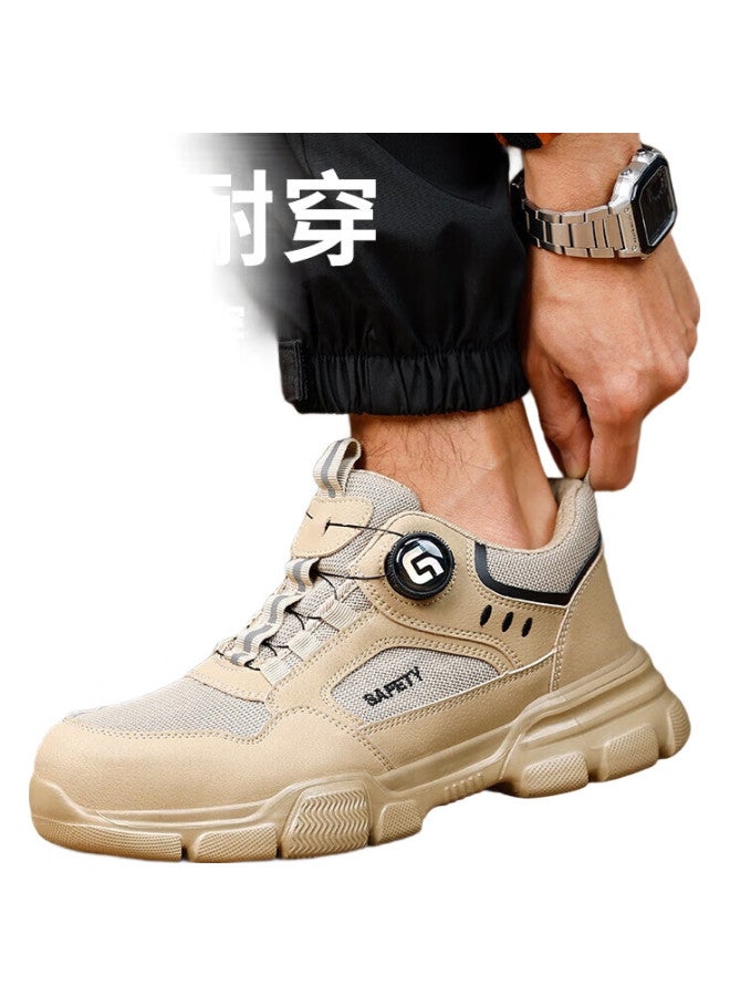 Fumer Breathable Men'S Steel Toe Anti-Smashing Anti-Stabbing Ultra-Light Soft Bottom Safety Work Shoes F155 38 - Image 1