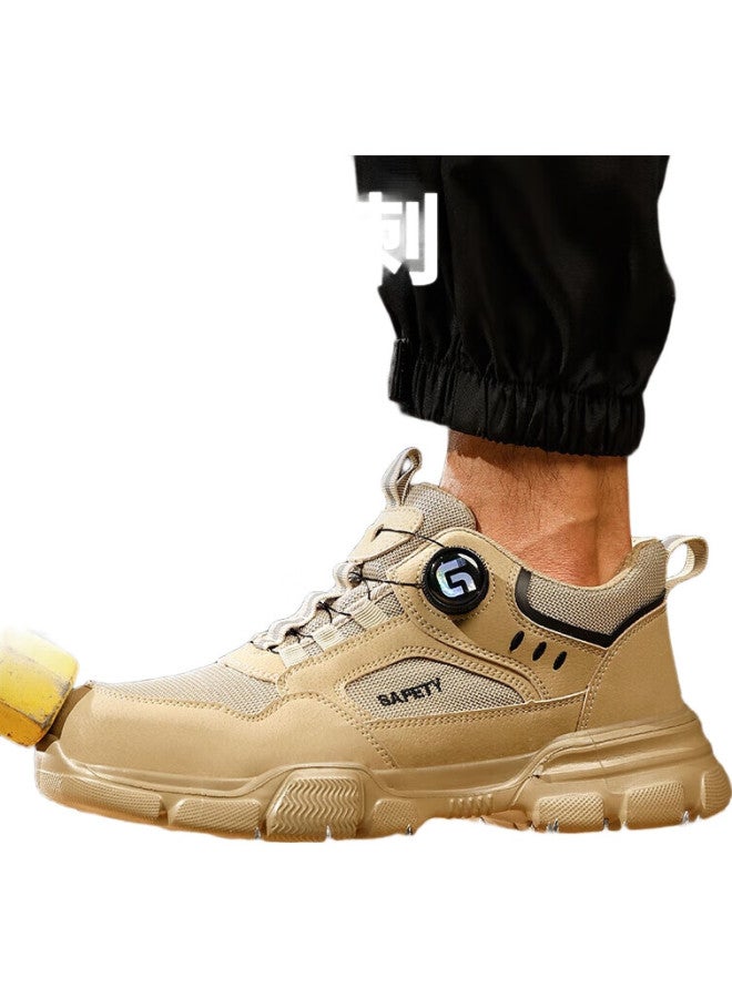 Fumer Breathable Men'S Steel Toe Anti-Smashing Anti-Stabbing Ultra-Light Soft Bottom Safety Work Shoes F155 38 - Image 3