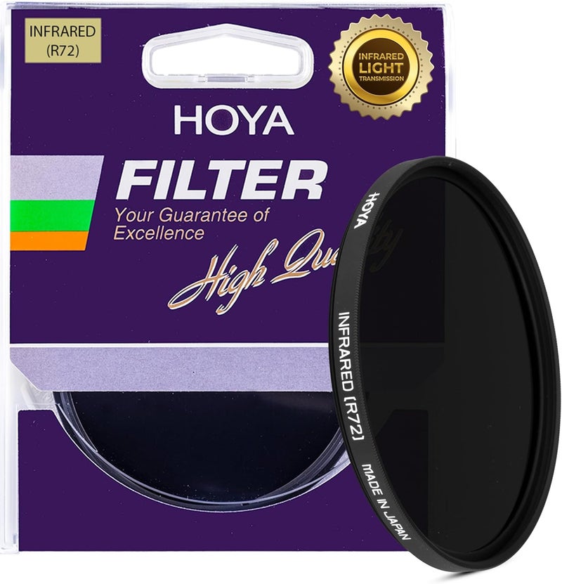 R72 Screw-in Infrared Lens Filter 62mm - IR Pass Filter for Camera Lens Effects, Range from 760nm and 860nm Light Transmission for Enhancing Creative Effects - Compatible with Mirrorless Cameras