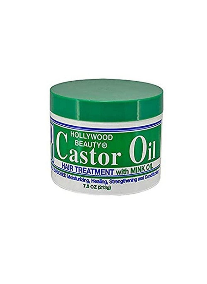 Hollywood Beauty Castor Oil Hair Treatment With Mink Oil 7.5 Ounce 