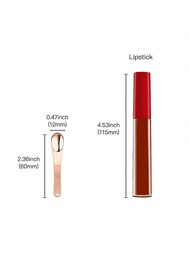 6 Pieces Metal Cosmetic Skincare Spatula, Mini Mask facial Reusable Scoop, Makeup Beauty Spoons for Cream, Lotions, Moisturizers (Rose Gold, Gold, Silver