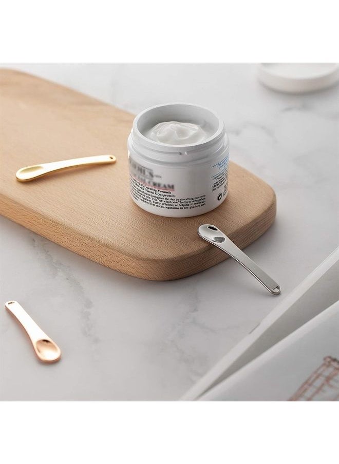 6 Pieces Metal Cosmetic Skincare Spatula, Mini Mask facial Reusable Scoop, Makeup Beauty Spoons for Cream, Lotions, Moisturizers (Rose Gold, Gold, Silver