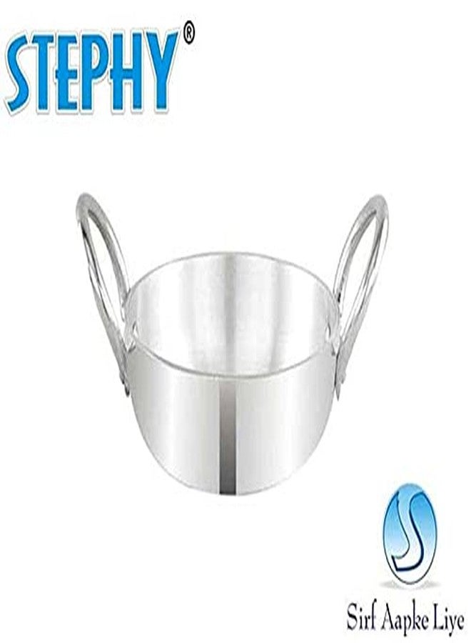 Stephy Aluminium Calcutta Kadhai 0.75 LTR (19 cm) with Aluminium Lid and 1 Piece of Wooden Spatula - Image 3