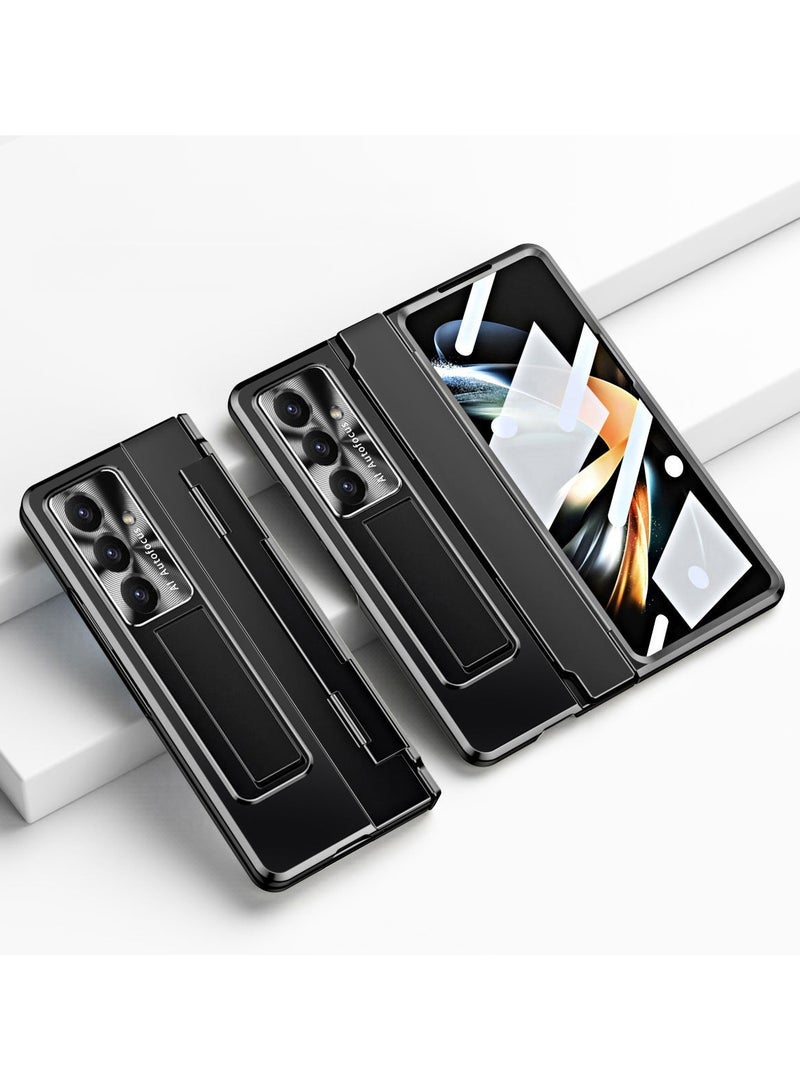 Plating Bearing Hinge Protection Case for Samsung Galaxy Z Fold 7 5G 360° Full Package Shockproof Phone Cover for Z Fold 7