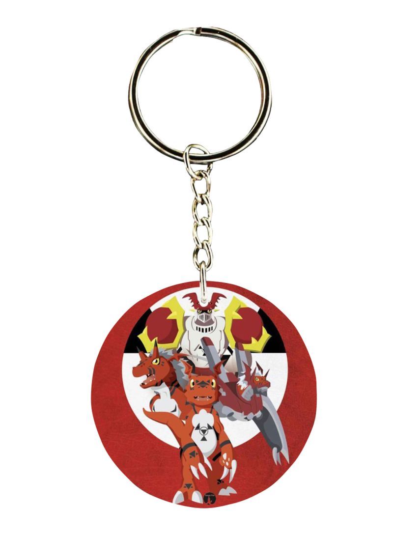 Double Sided Digimon Printed Keychain