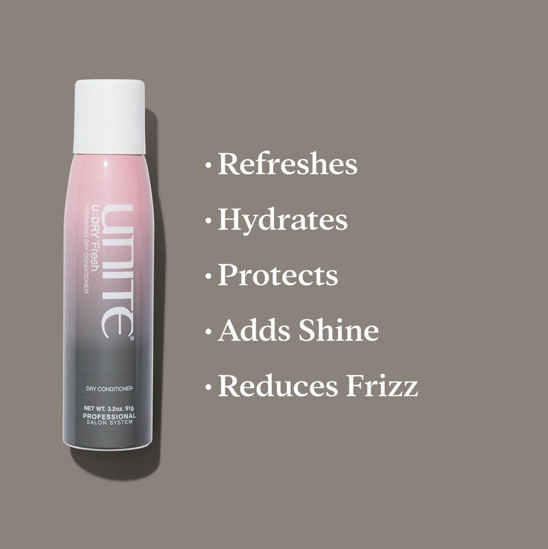 UNITE Hair - U:DRY Fresh â€“ Dry Conditioner - Nourishes Ends, Adds Shine & Tames Frizz - Lightweight Finish for All Hair Types, 3.2 oz - Image 3