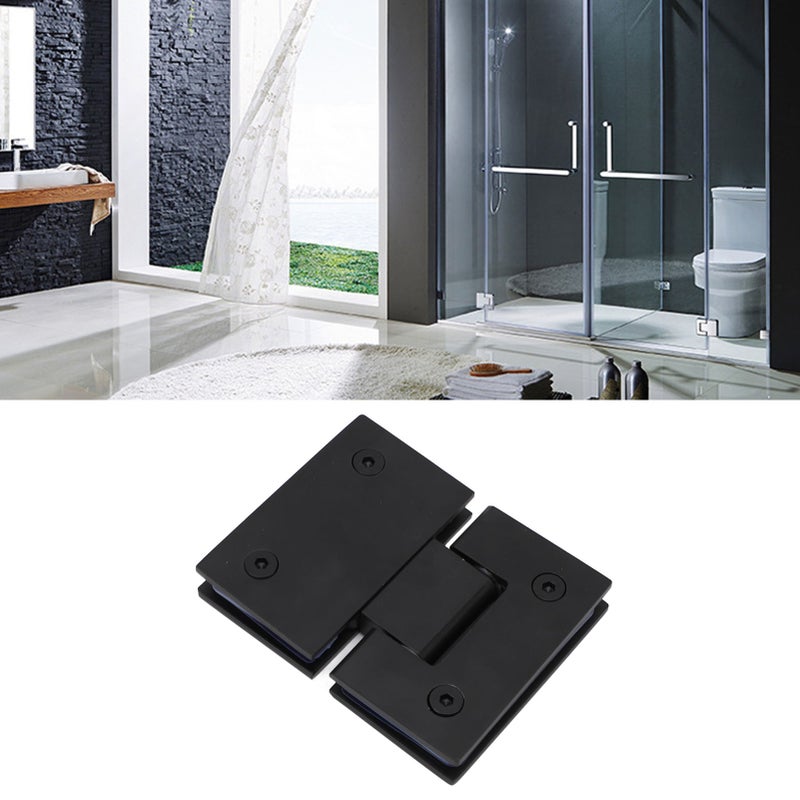 Glass Shower Door Hinges 180 Degree Stainless Steel Heavy Duty Glass Door Hinges for 5/16-1/2in 8mm-12mm Thick Frameless Bathroom Doors - Image 3