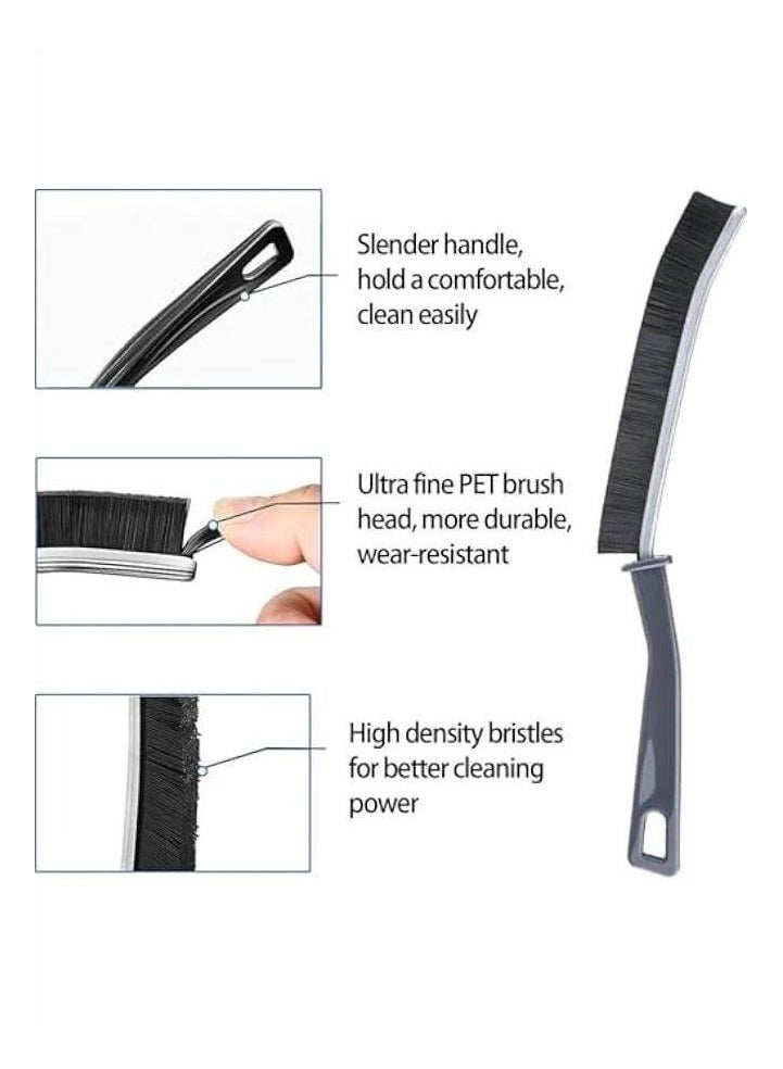 4 Pcs Crevice Cleaning Brush, Anti-Scratch Rounded Tip, Gap Cleaning Brush, Window Sill Cleaner Tool, Grout Brush Hard Bristle Brush Bathroom Brush（10-02） - Image 3