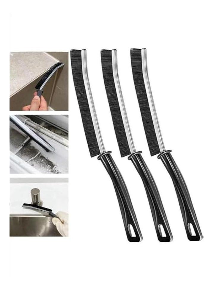 4 Pcs Crevice Cleaning Brush, Anti-Scratch Rounded Tip, Gap Cleaning Brush, Window Sill Cleaner Tool, Grout Brush Hard Bristle Brush Bathroom Brush（10-02） - Image 4