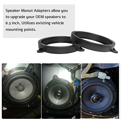 RED WOLF محول مكبر الصوت الخلفي RED WOLF 6.5 بوصة لسيارات سوبارو WRX 2014-2020، فورستر 1998-2020، إمبريزا 2007-2019، ليجاسي 2003-2014، تركيب حلقة فراغ مكبر الصوت بعد السوق 6 1/2 بوصة - Image 3