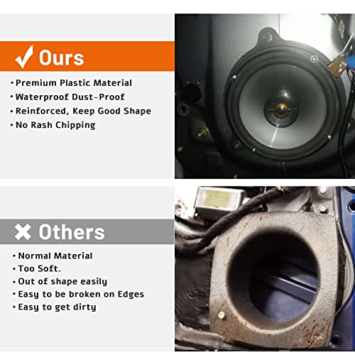 RED WOLF محول مكبر الصوت الخلفي RED WOLF 6.5 بوصة لسيارات سوبارو WRX 2014-2020، فورستر 1998-2020، إمبريزا 2007-2019، ليجاسي 2003-2014، تركيب حلقة فراغ مكبر الصوت بعد السوق 6 1/2 بوصة - Image 4